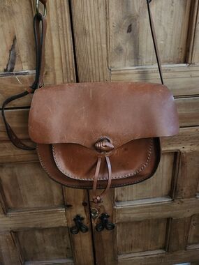 Madewell Brown Leather Knot-Closure Crossbody